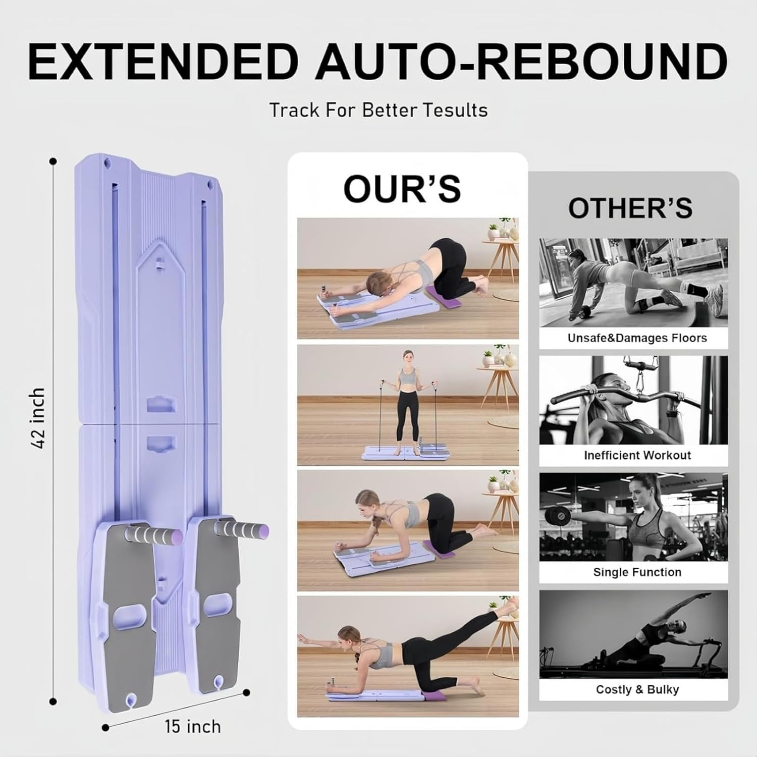 Pilates Reformer Board Set – 2026 Foldable 8-In-1 Pilates Machine for Full Body