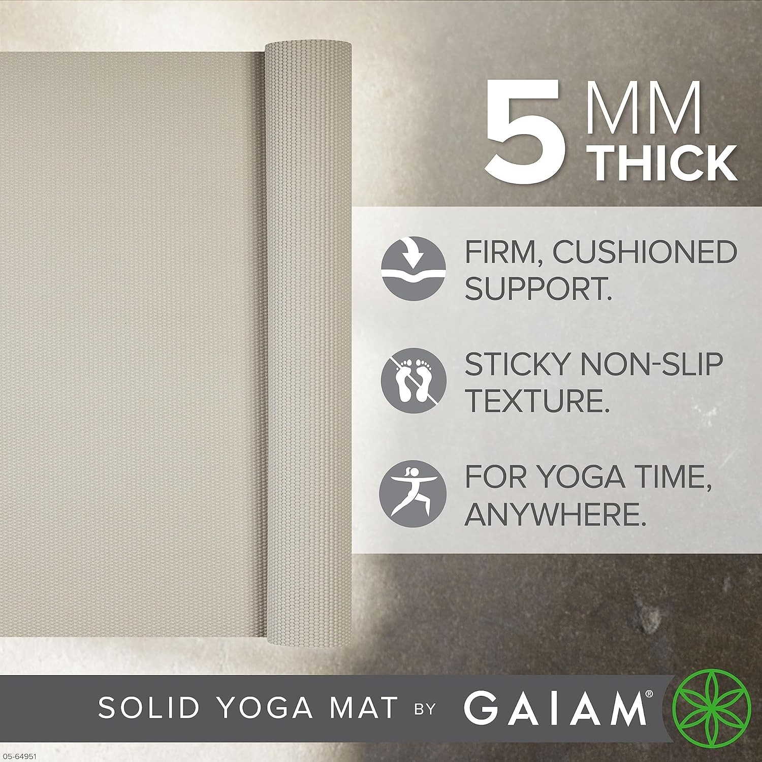 Yoga Mat – Premium Solid Thick Non Slip Exercise & Fitness Mat-All Types of Yoga