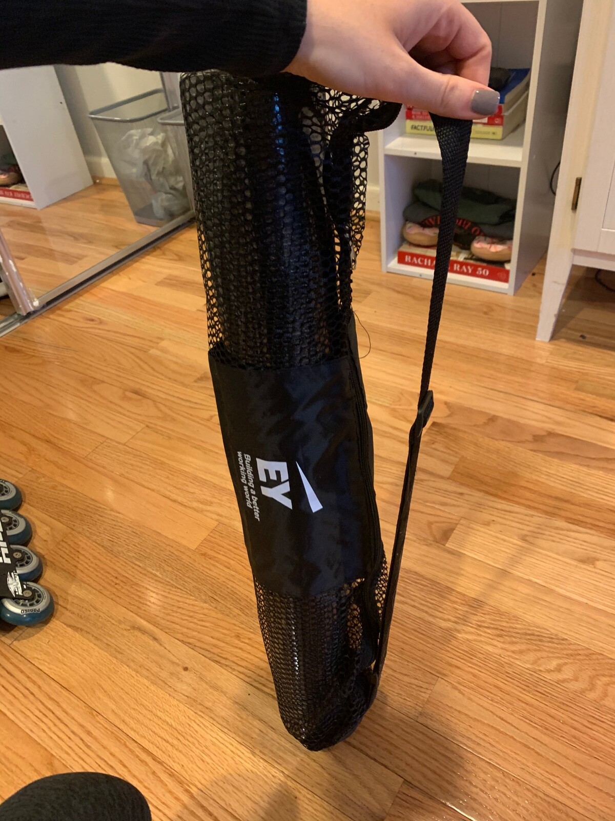 Light weight Black Yoga Mat with Carrier