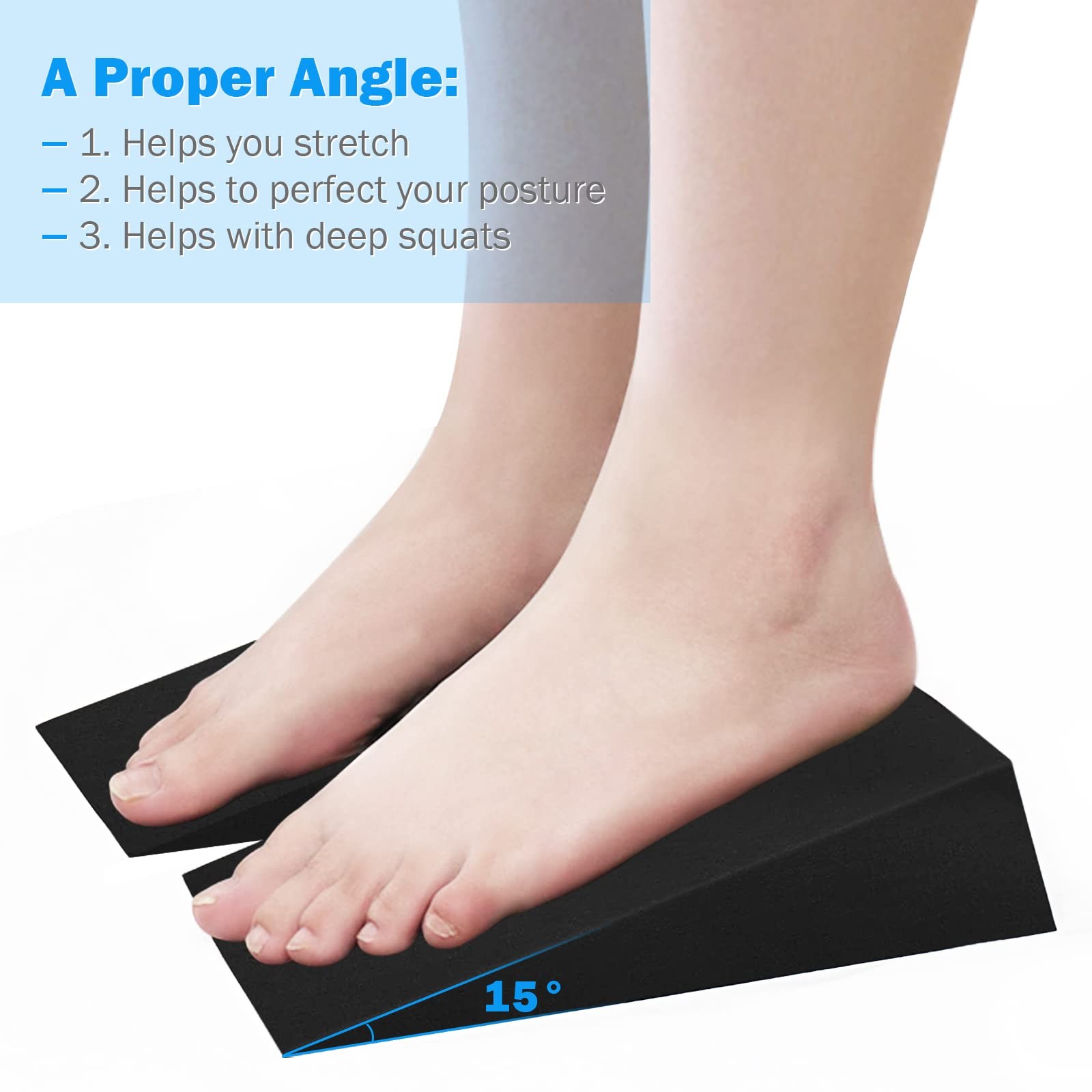 12 » Hard Foam Wedge Slant Board – 2 Pcs Calf Stretcher for Yoga, Squats and …