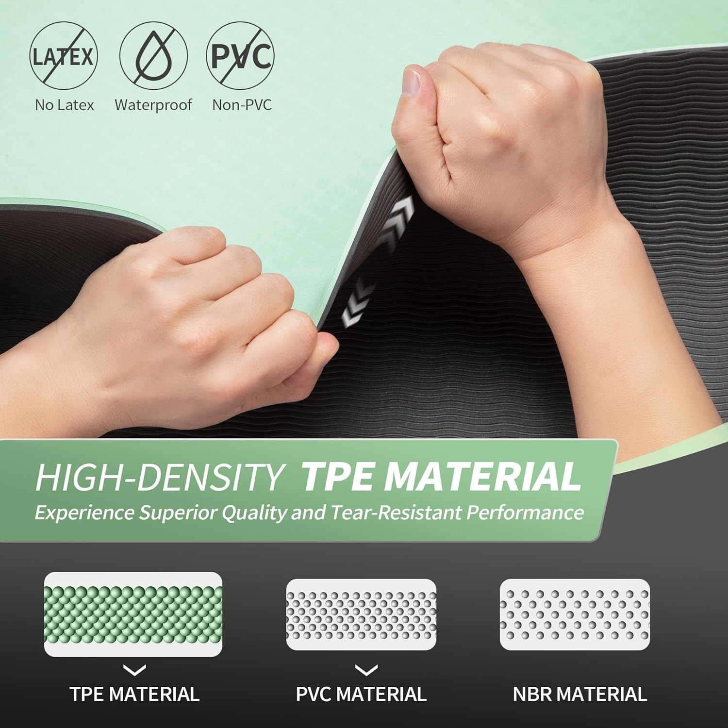 Yoga Mat for Women Men Kids, 1/3 & 1/4 & 2/5 Inch Extra Thick Yoga Mat Non Sl…
