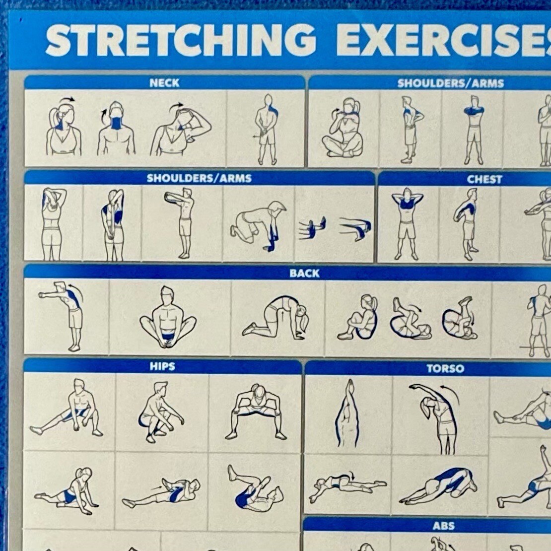 QuickFit Yoga Posters 4 Posters Stretching Warm-up Exercise Palace Learning