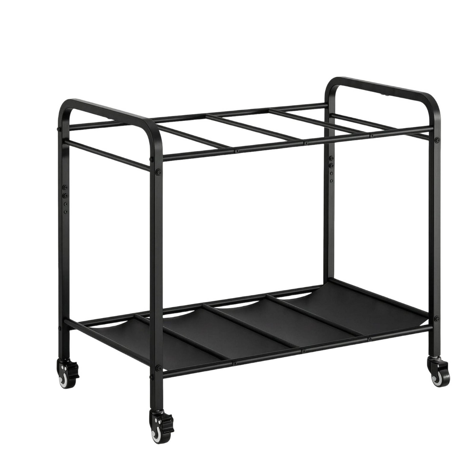 Exercise Mat Storage Rack Open Frame Rolling Gym Storage Rack Freestanding