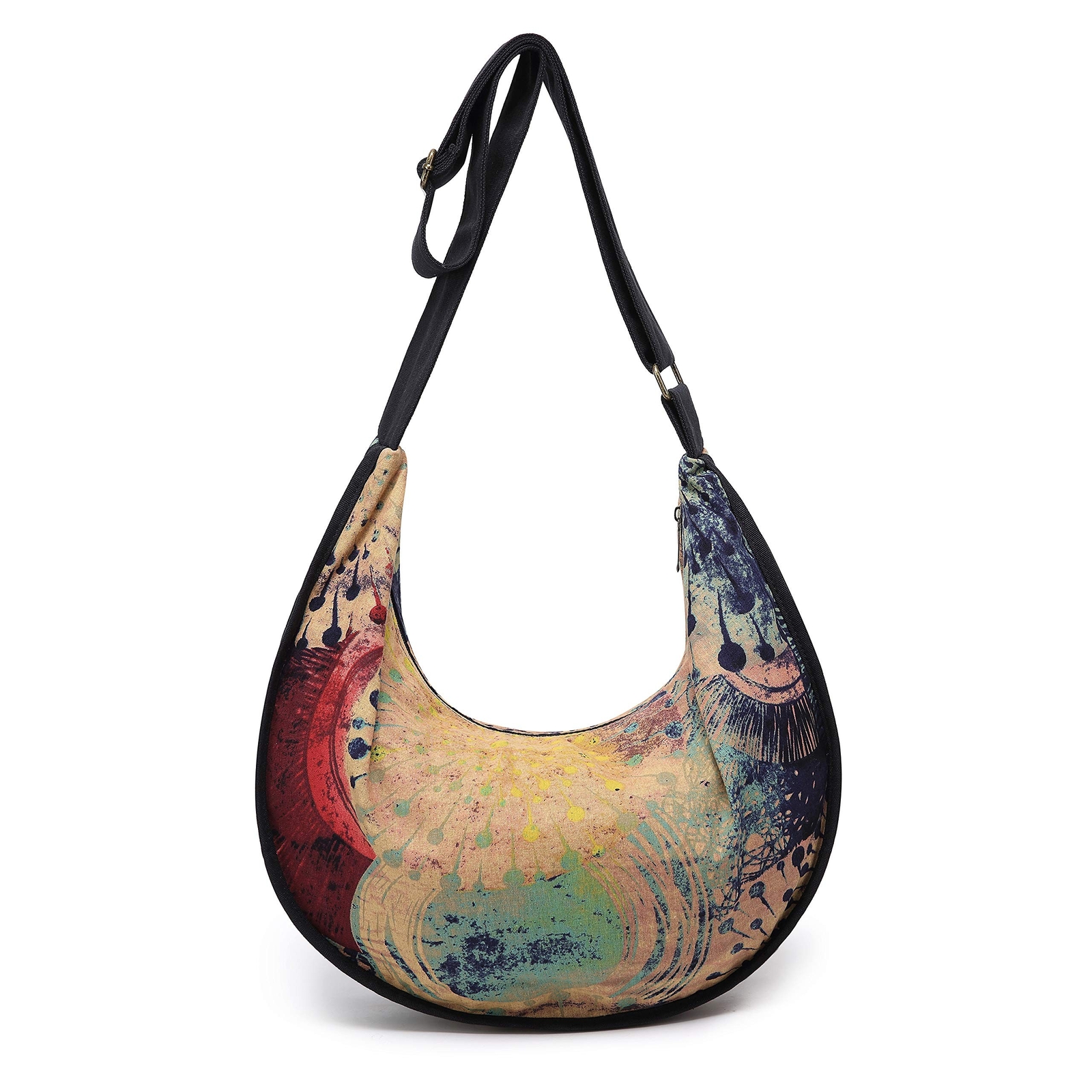 OPQRSTU Womens Hippie Large Sling Shoulder Boho Handbag canvas Crossbody Bags