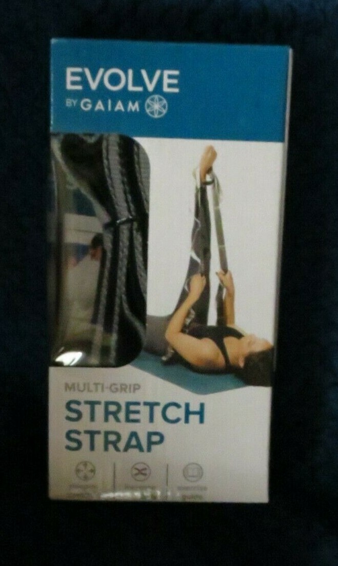 Evolve Multi-Grip Stretch Strap & Yoga Stretching Strap Exercise Guide Included