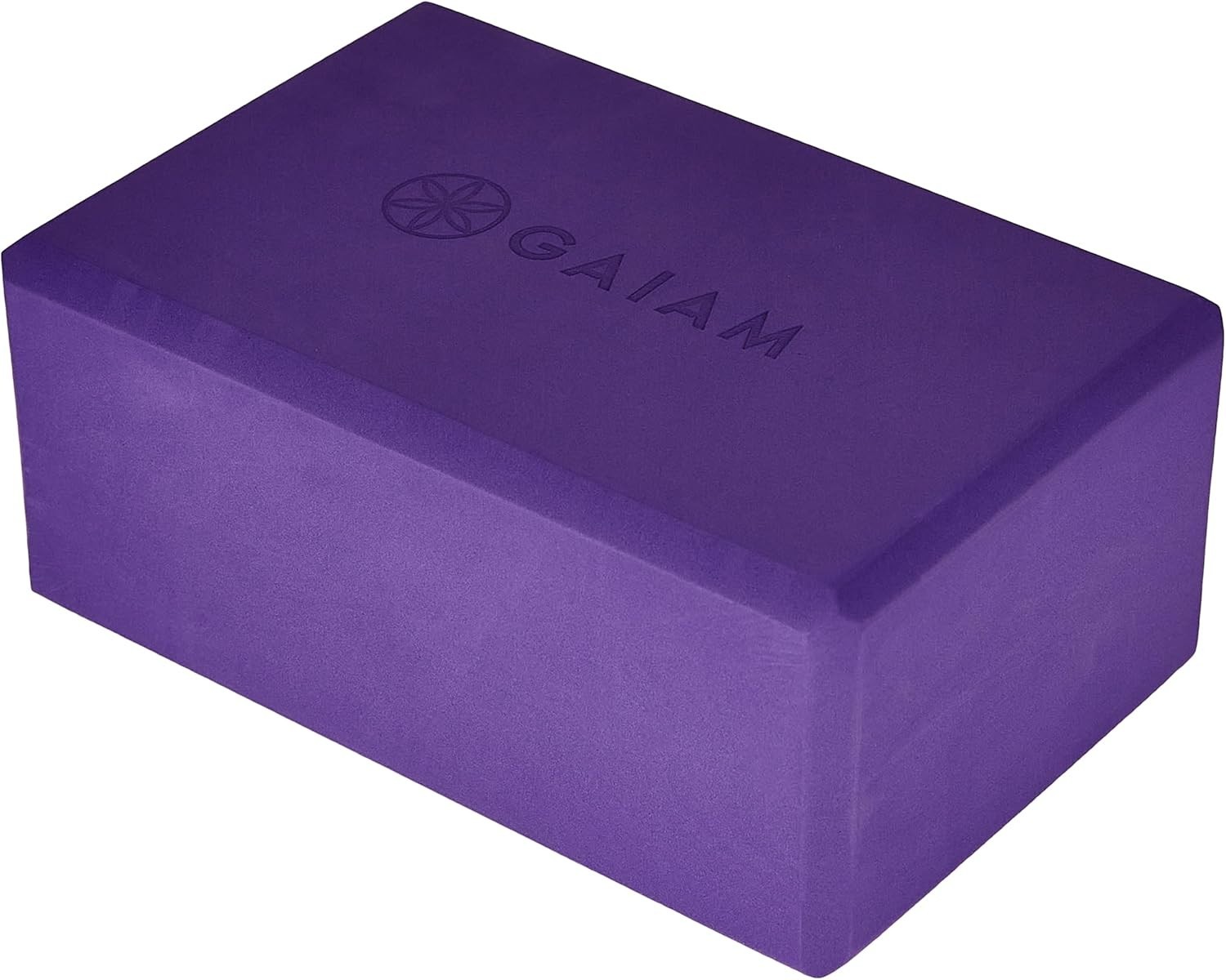 Gaiam Yoga Block – Supportive Latex-Free Eva Foam – Soft Non-Slip Surface with B