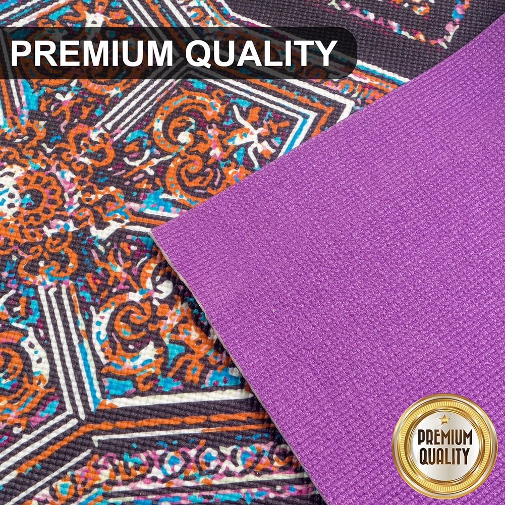 NEW! AUM 68&Prime; x 24&Prime; ULTRA SOFT TEXTURE YOGA EXERCISE MAT – NON-SLIP W/CARRY STRAP