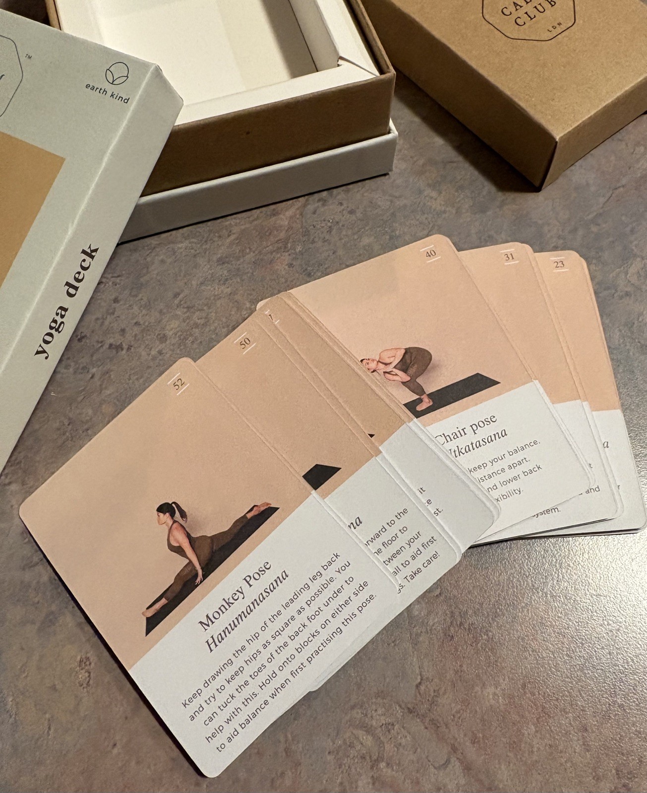 Yoga Deck 52 Yoga Poses Instructional Cards Beginners Luckies Calm Club Relax