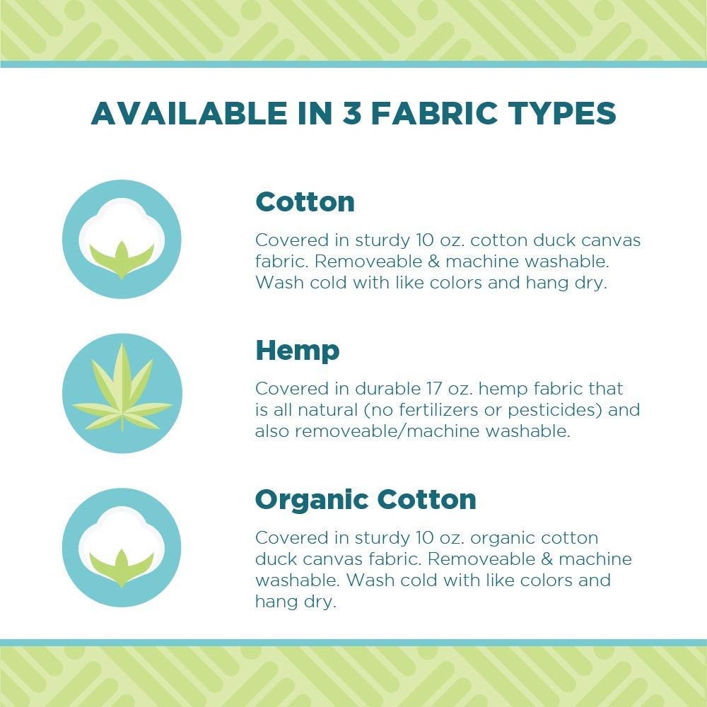 Meditation Cushion Mat Set HEMP – Round Zafu Floor Pillow Organic Buckwheat P…