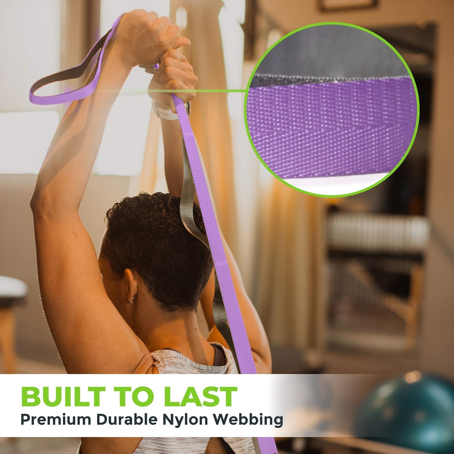 Stretching Strap for Physical Therapy, 12 Multi-Loop Stretch