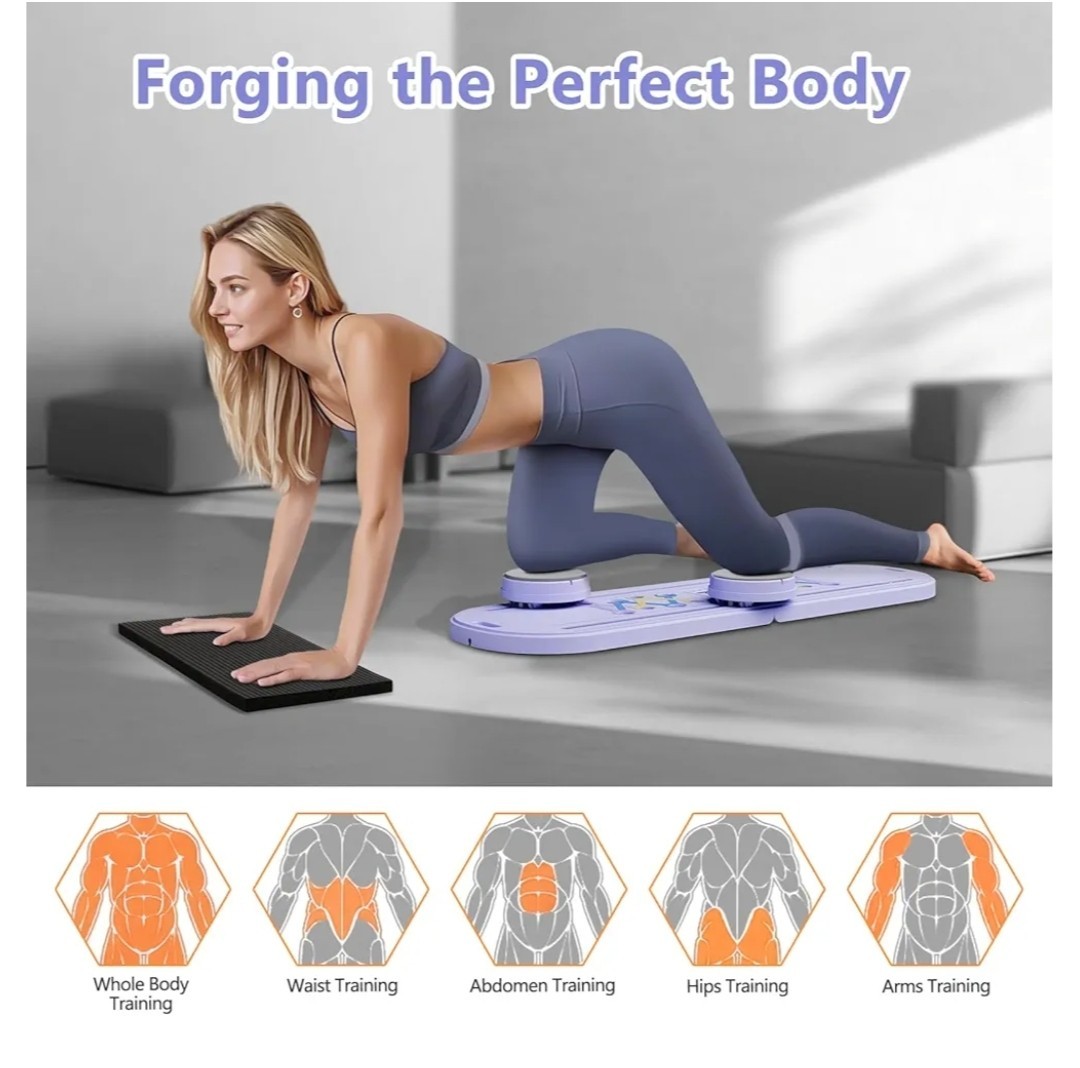 Pilates Board, 6 in 1 Pilates Reformer Sets, Foldable Portable Abdominal Board,