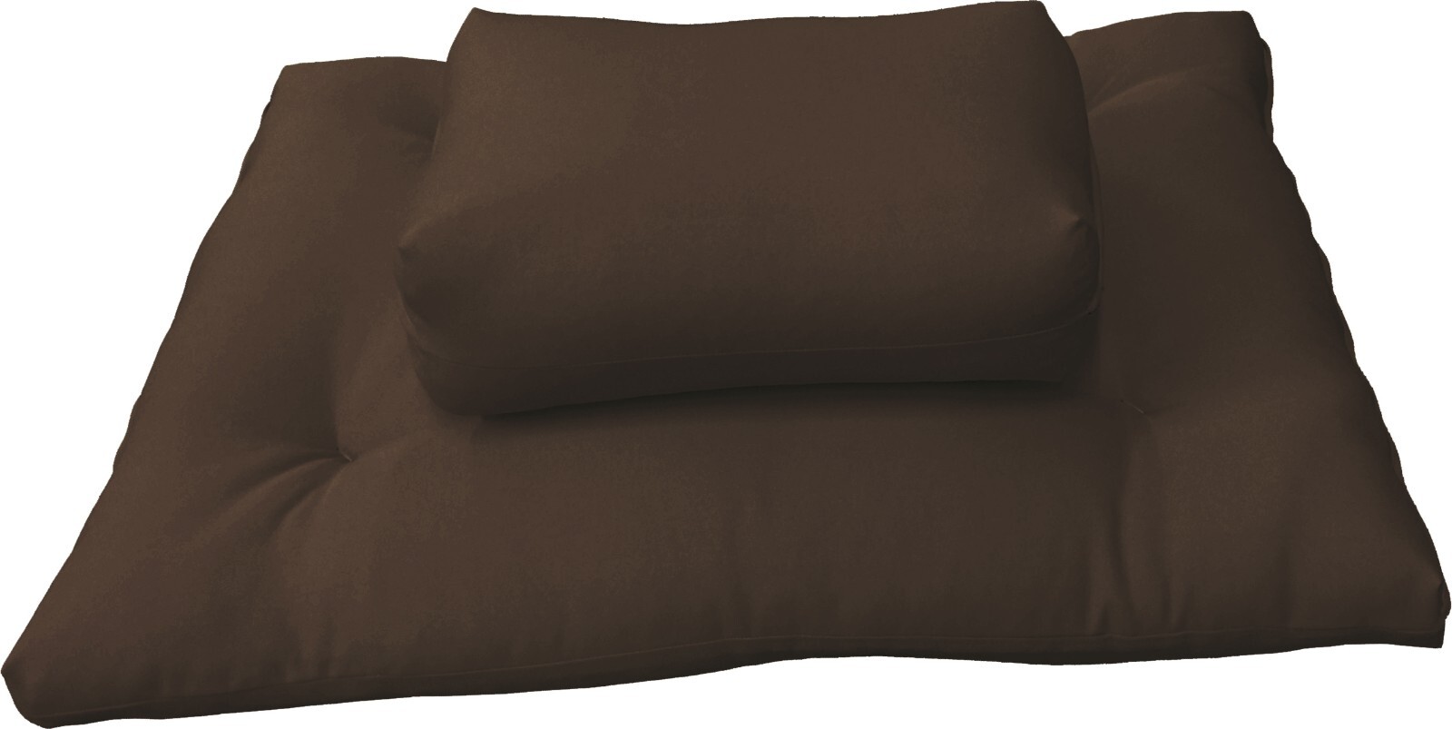 Zafu Zabuton Meditation Yoga Cotton Cushions, Sitting Kneeling Mats Brown