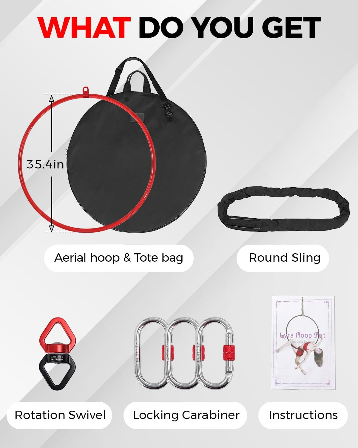 Premium Aerial Hoop Kit 85/90Cm – Professional, Safe & Glossy Finish
