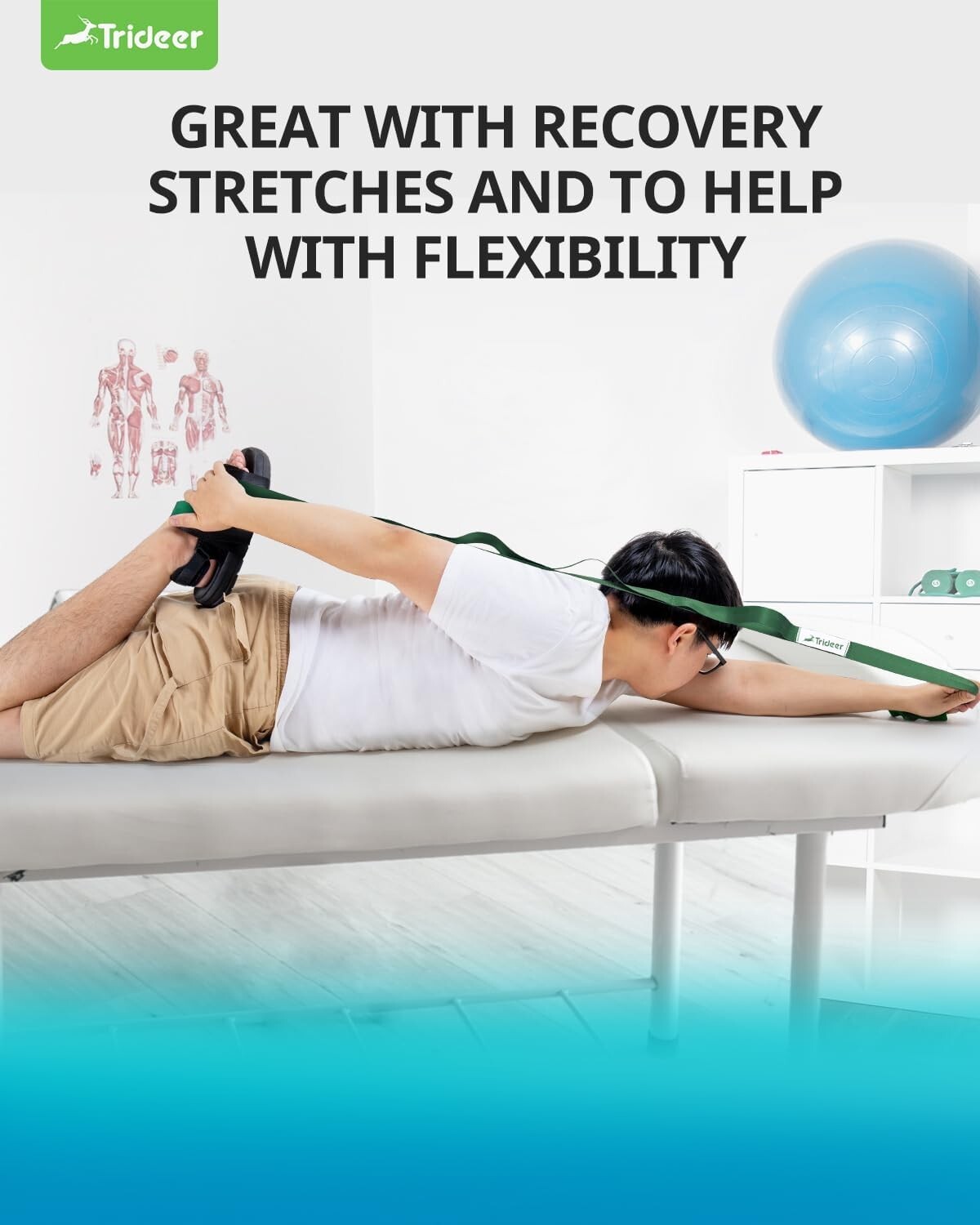 Durable Non-Elastic Stretching Strap – Perfect for Yoga, Pilates, & Therapy