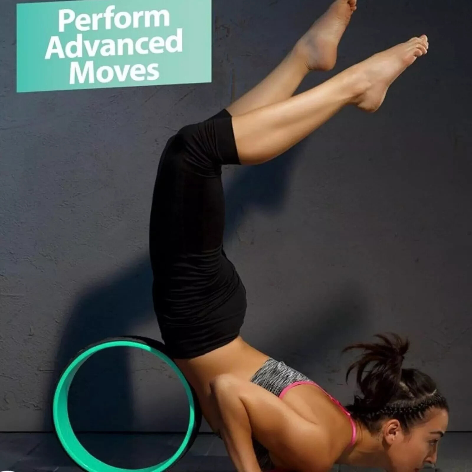Urban Fit Asana 12” Yoga Wheel – Light Green and Black TPE Foam & PVC Plastic