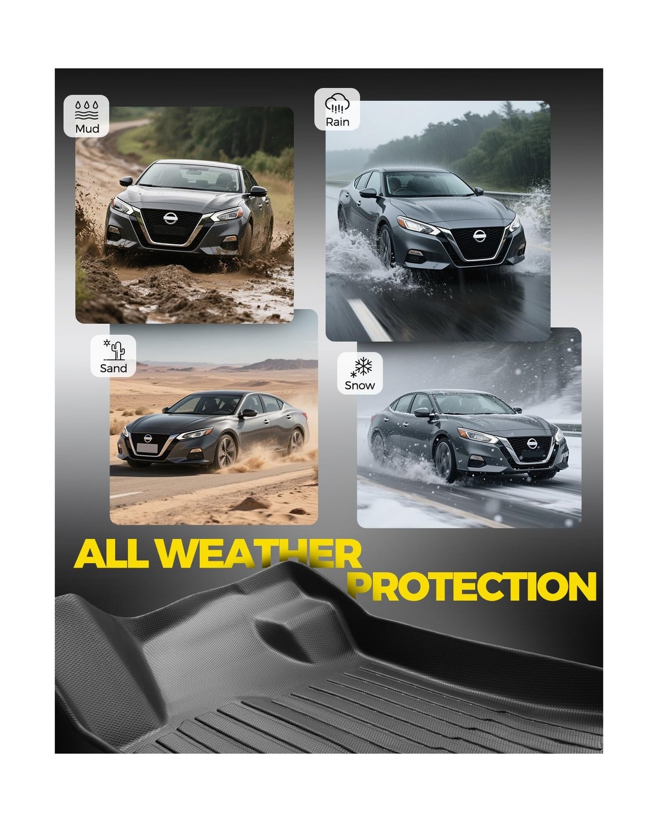2023-2016 for Nissan Maxima Floor Mats Cargo Liner (S/SL/SR/SV/Platinum),All …
