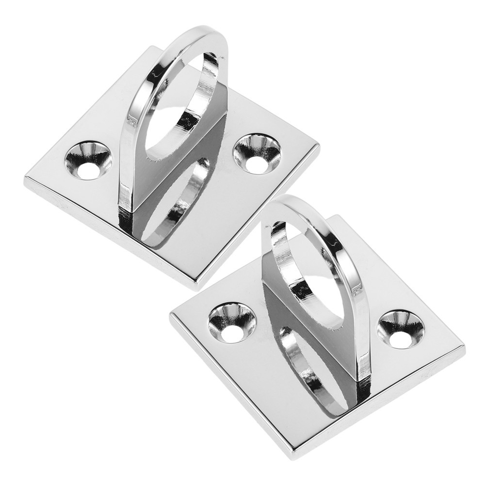 2 Pcs Marine Hardware Fittings Hammock Hooks with Mounting Plate