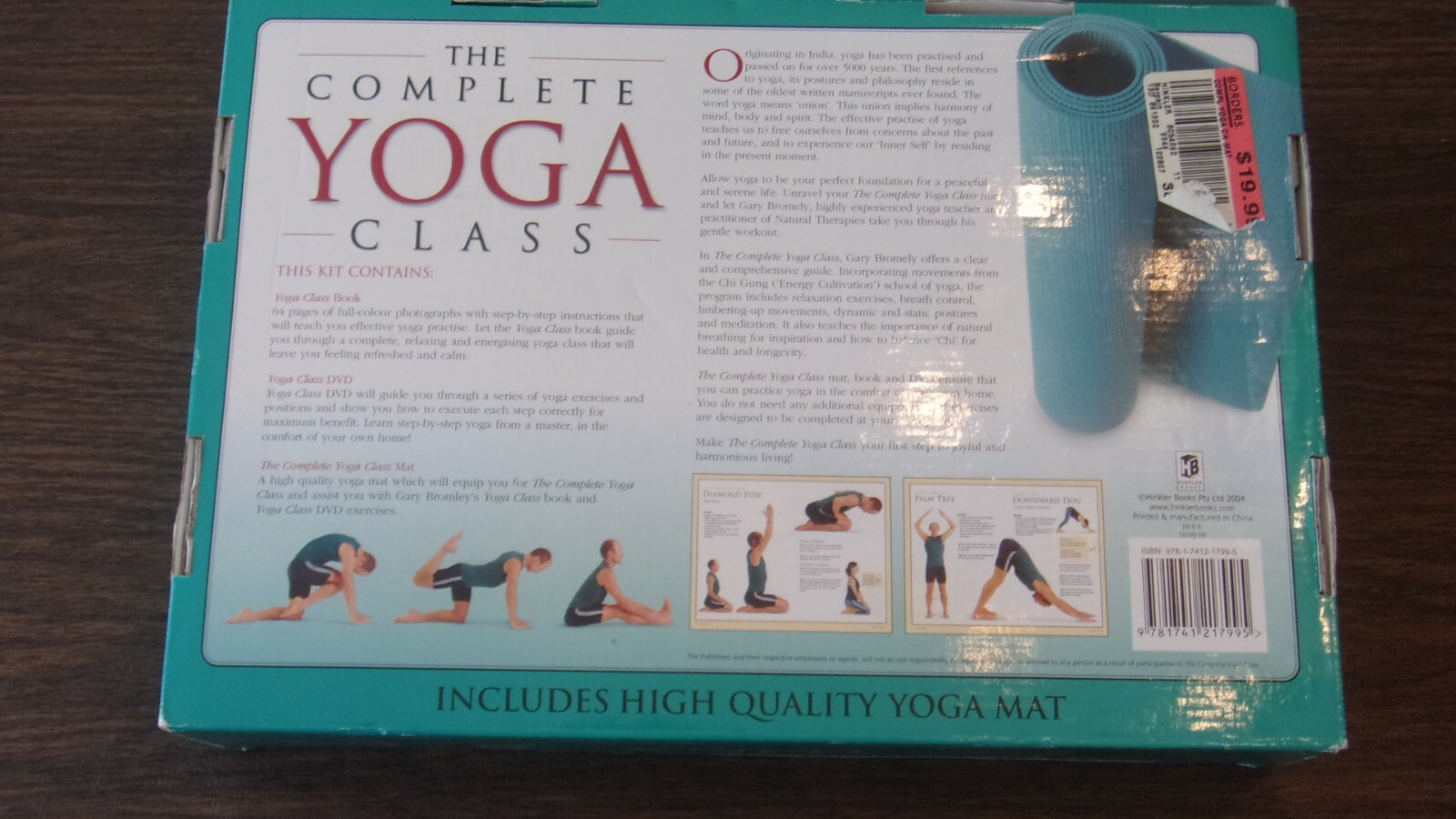 NIB The Complete Yoga Class By Gary Bromley Book 52-Minute DVD Workout & Mat