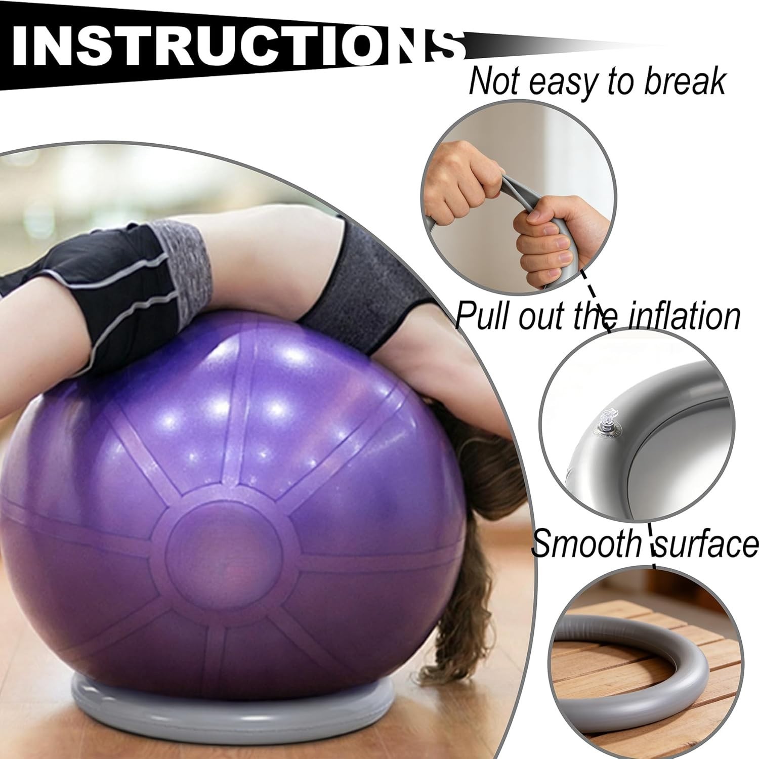 Versatile Yoga Rings Set – High Strength PVC for Stretching & Shaping (2-Pc)
