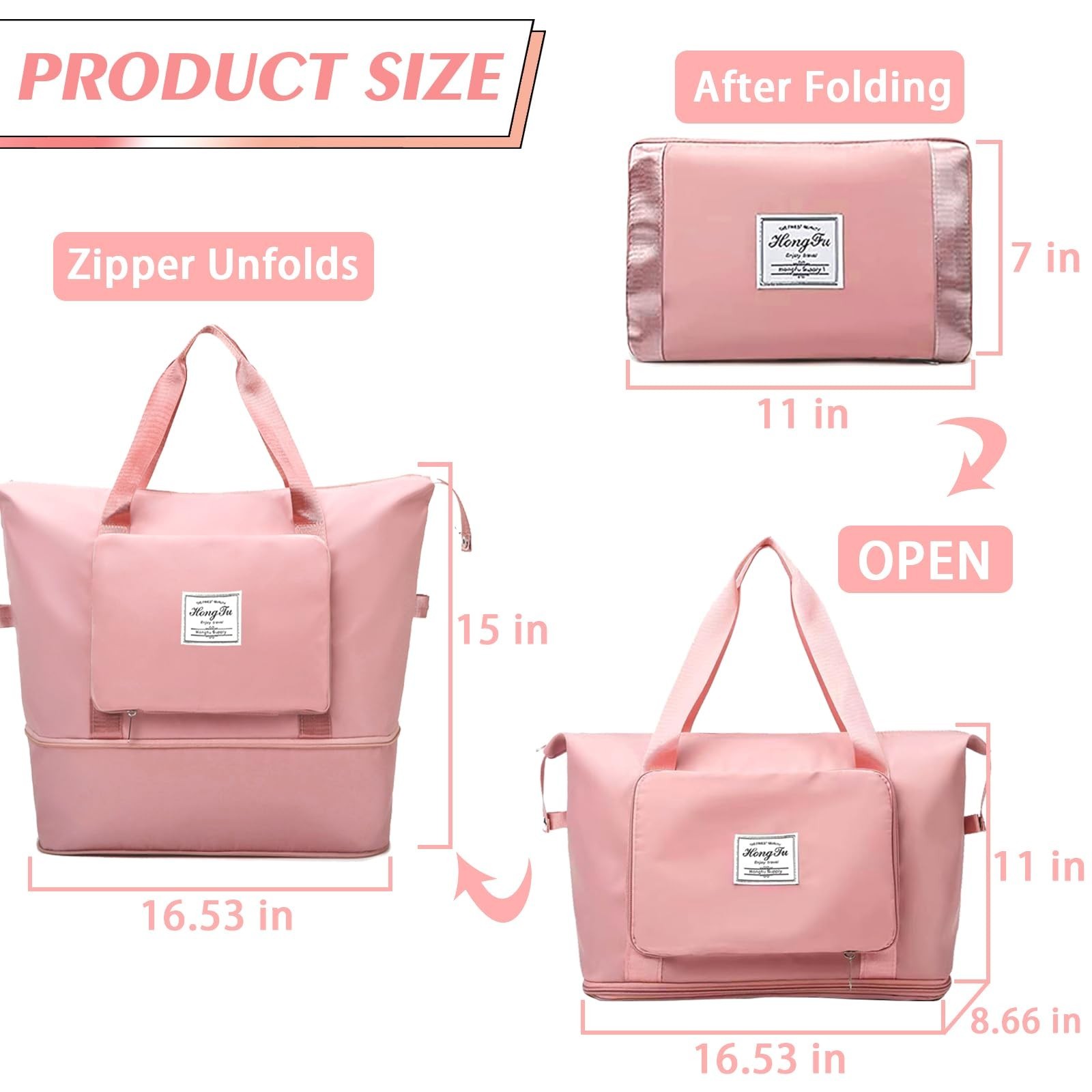 Travel Bag for Women Expandable Weekender Overnight Bag Carry on Sports Tote …