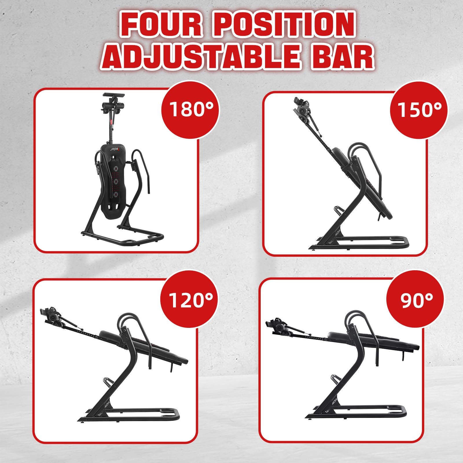 Inversion Table,Advanced Heat and Massage Function,Strength Training Inversio…