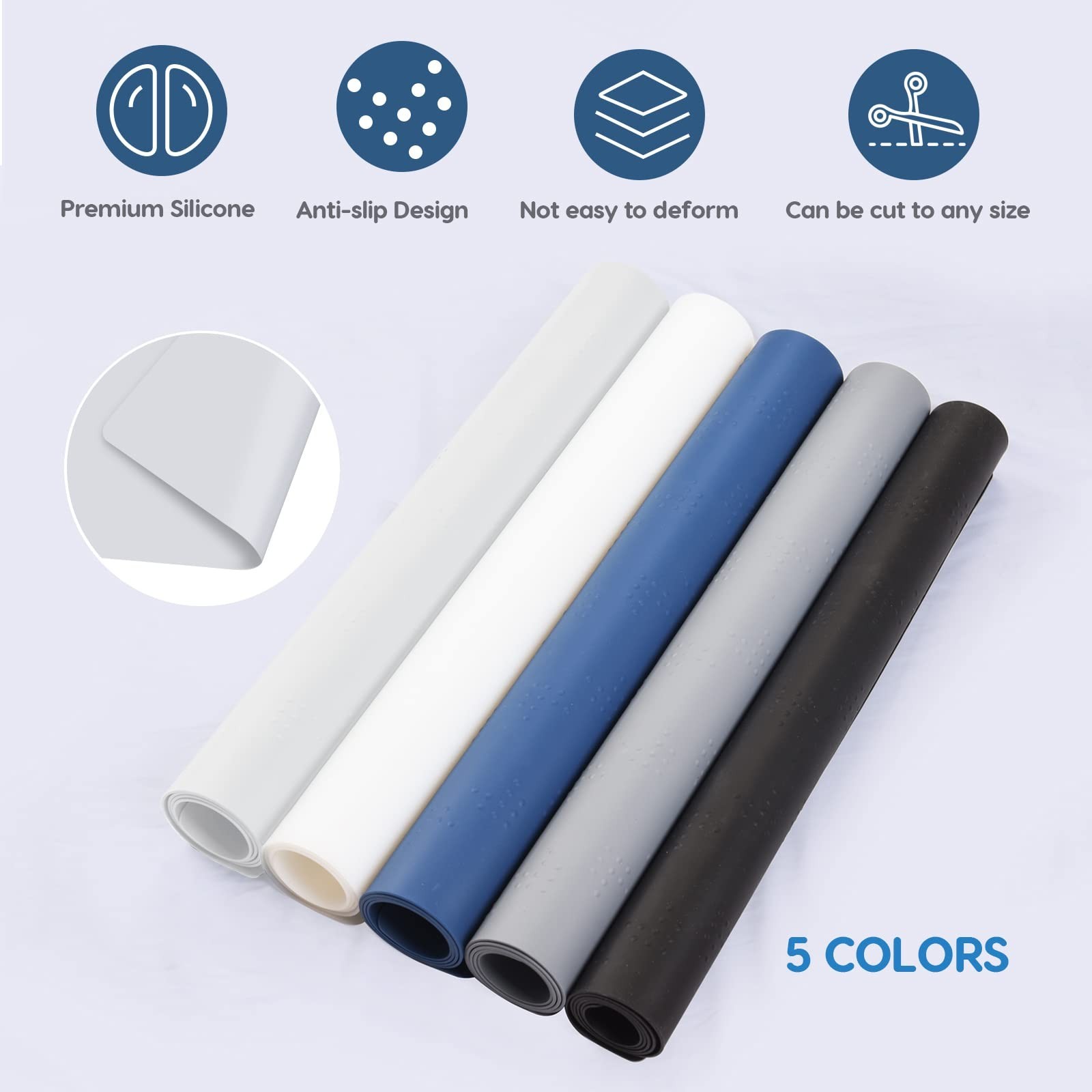 AECHY Extra Large Silicone Mat 35.3&Prime;x23.5&Prime;x0.08&Prime;, Multipurpose Silicone Mat T…