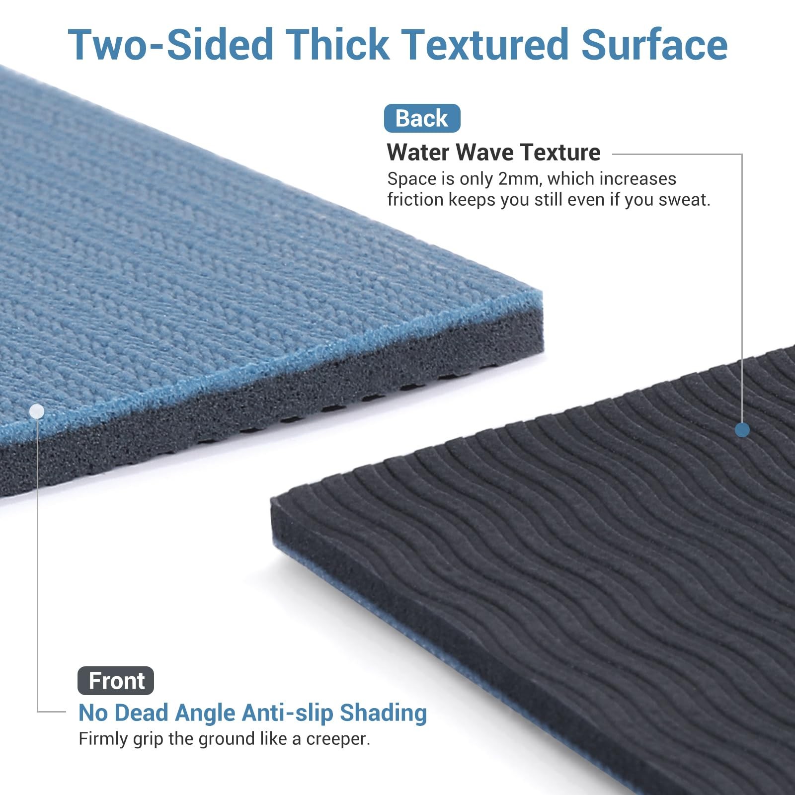 Travel Yoga Mat Foldable | 6mm Thick Large Pilates Mat Print | Non-Slip High Den