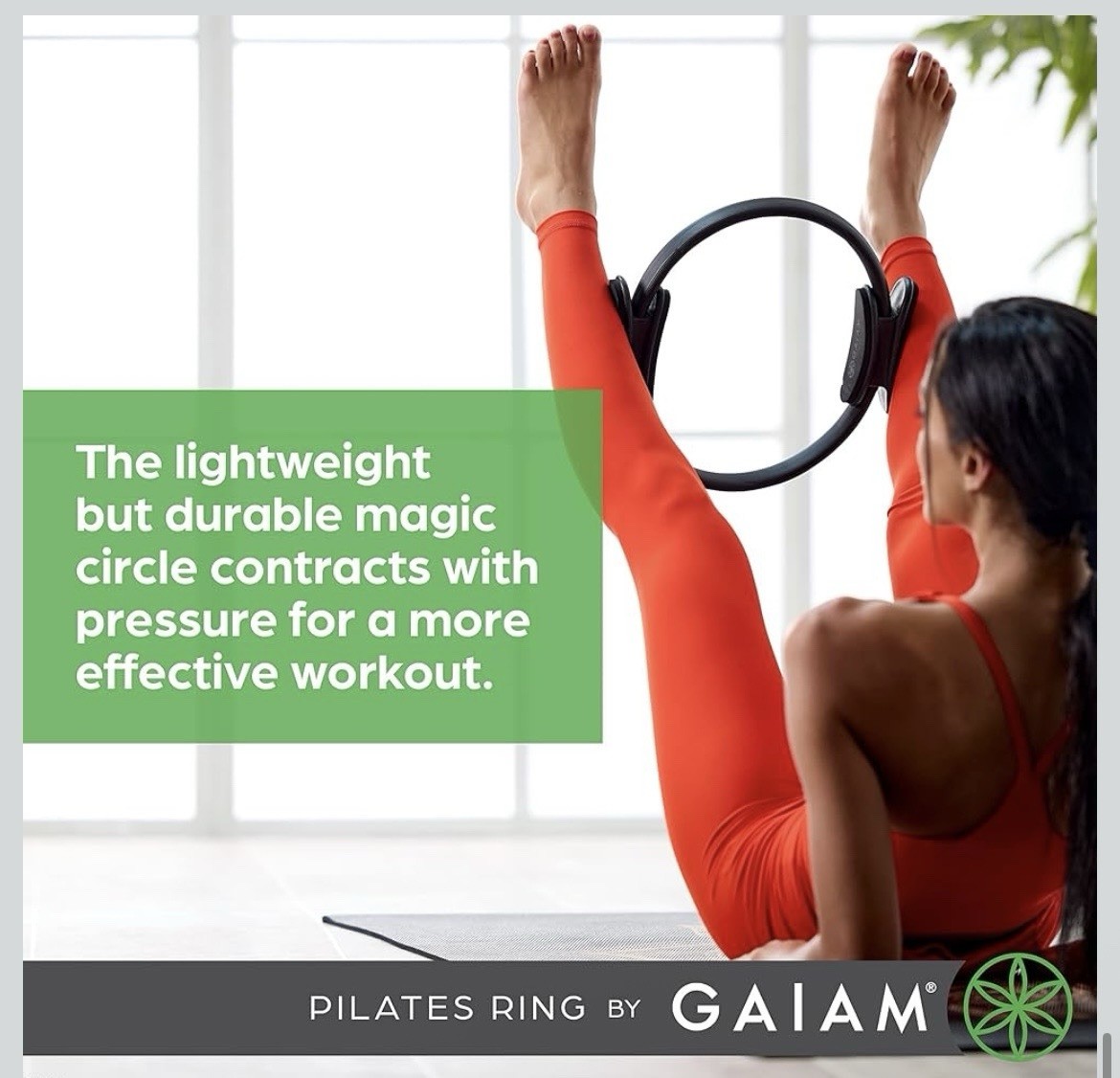 Pilates Ring Fitness Circle – Lightweight Durable Foam Padded Handles, Flexible