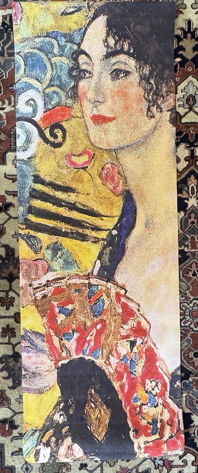Gustav Klimt Yoga Mat Lady with Fan 24 x 71 Brand New Immersive Experience Merch