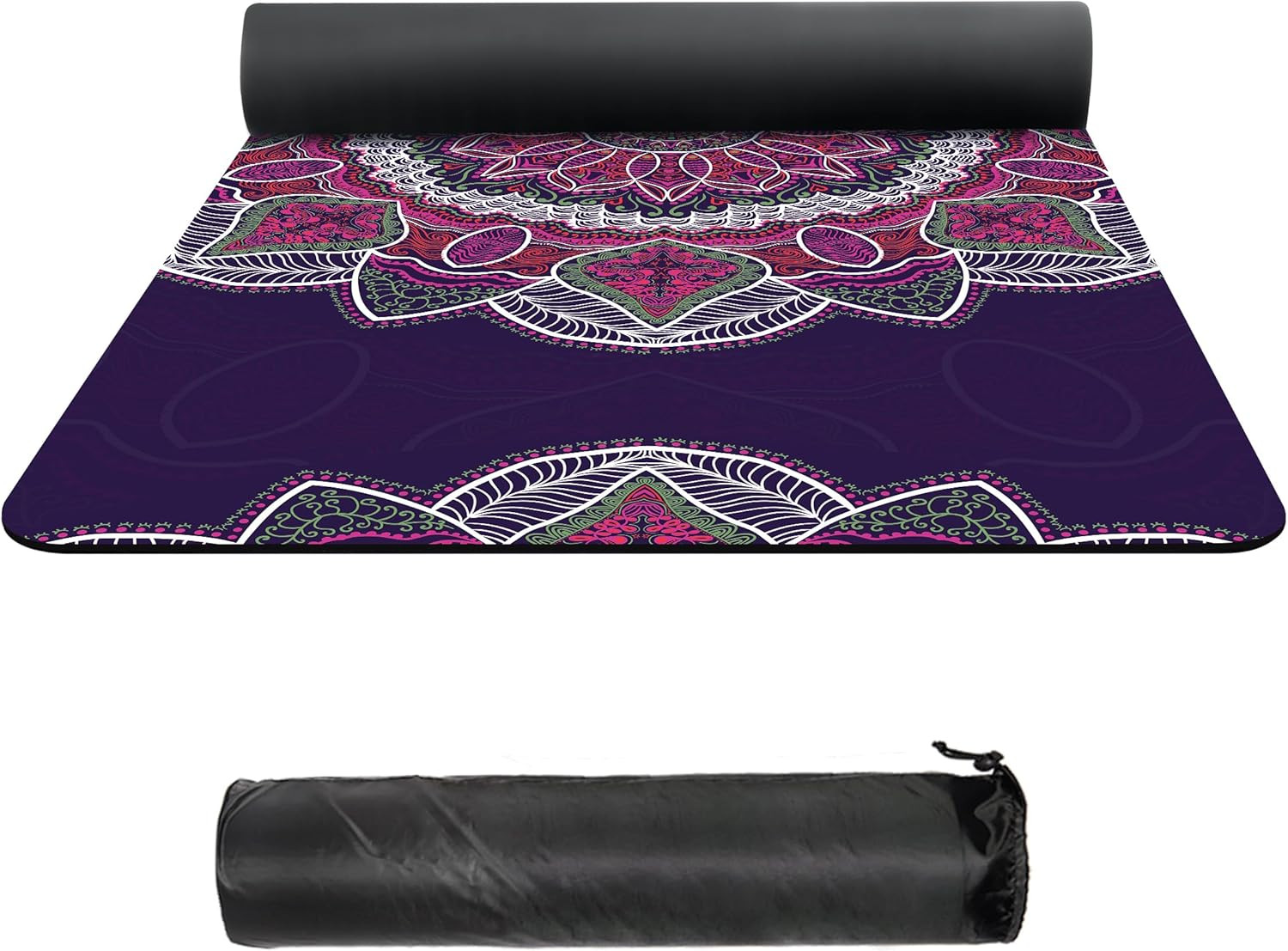 Suede TPE Yoga Mat High Density Non Slip Yoga Mats with Carrying Bag,72&Prime;X32&Prime; Ext