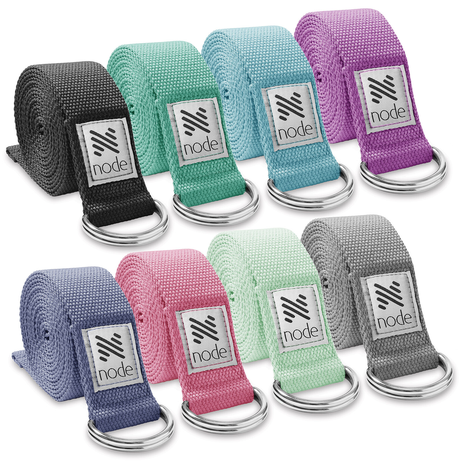 7-1/2&prime; Woven Cotton Blend Yoga Strap – Stretching Exercise Prop Belt