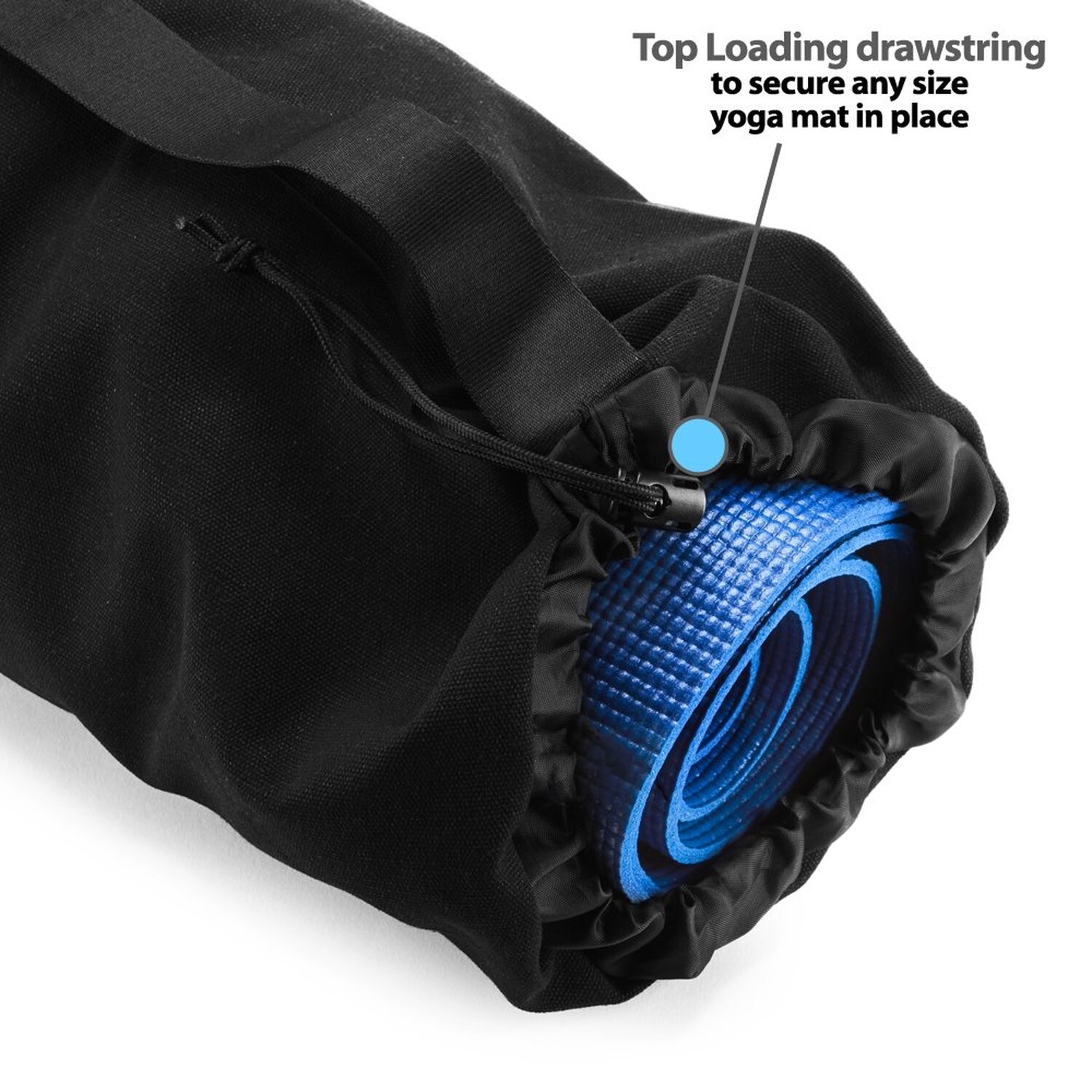 Masaya Namaste Large Yoga Mat Bag – Fits Exercise Mats, Drawstring Carrier fo…