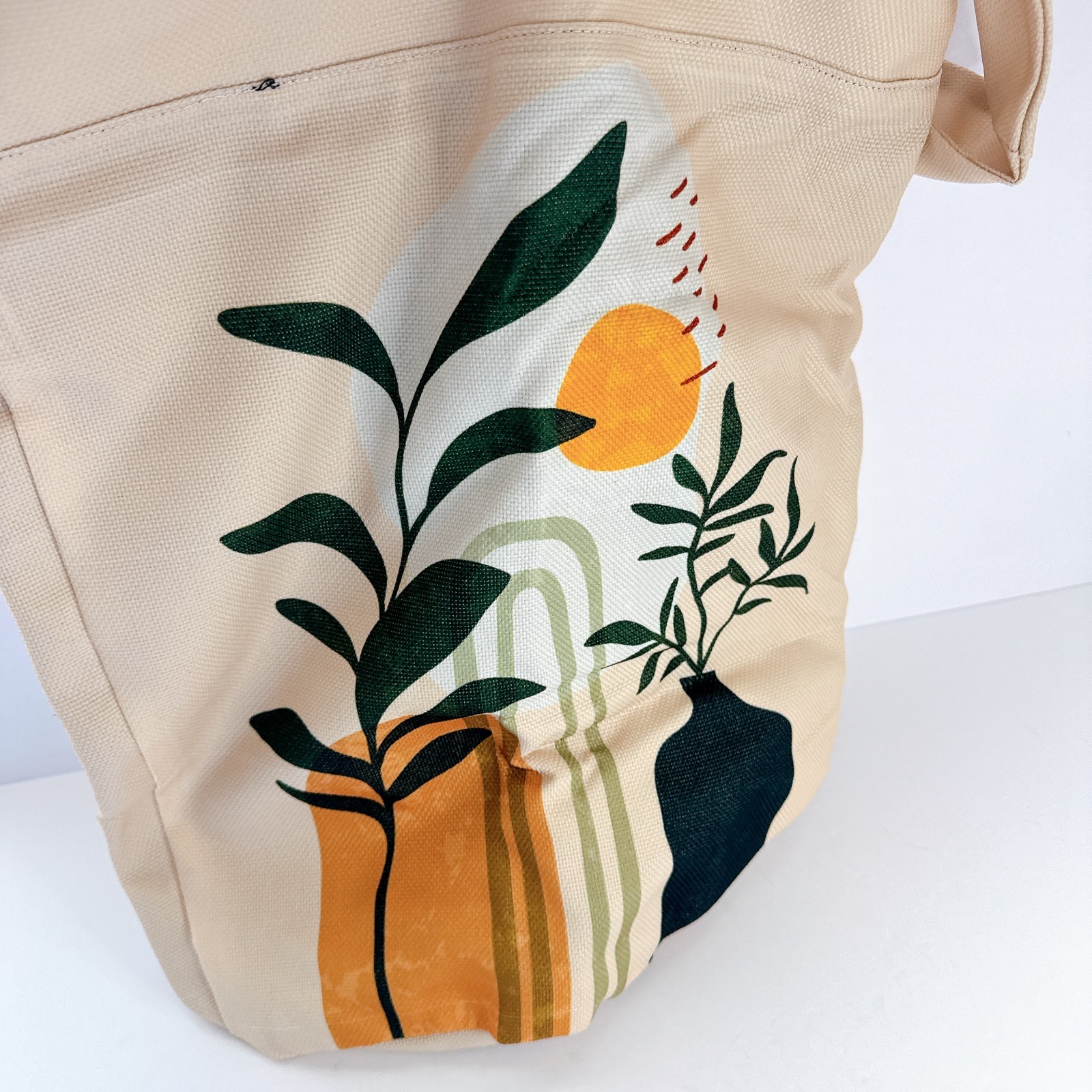 Yoga Mat Carrier Bag Boho Plants Tote Shoulder Gym Pilates Pocket Bag