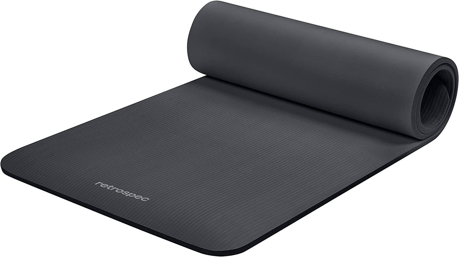 Retrospec Solana Yoga Mat Thick 1/2In Non-Slip Workout Mat with Nylon Strap – 72
