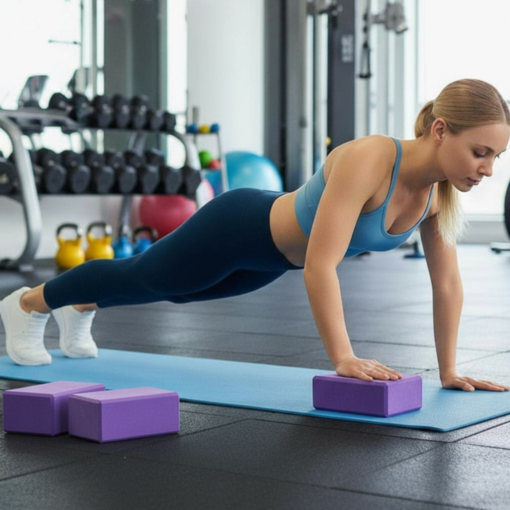 Yoga Blocks 2-Pack – High Density Foam Yoga Bricks for Balance & Stretching