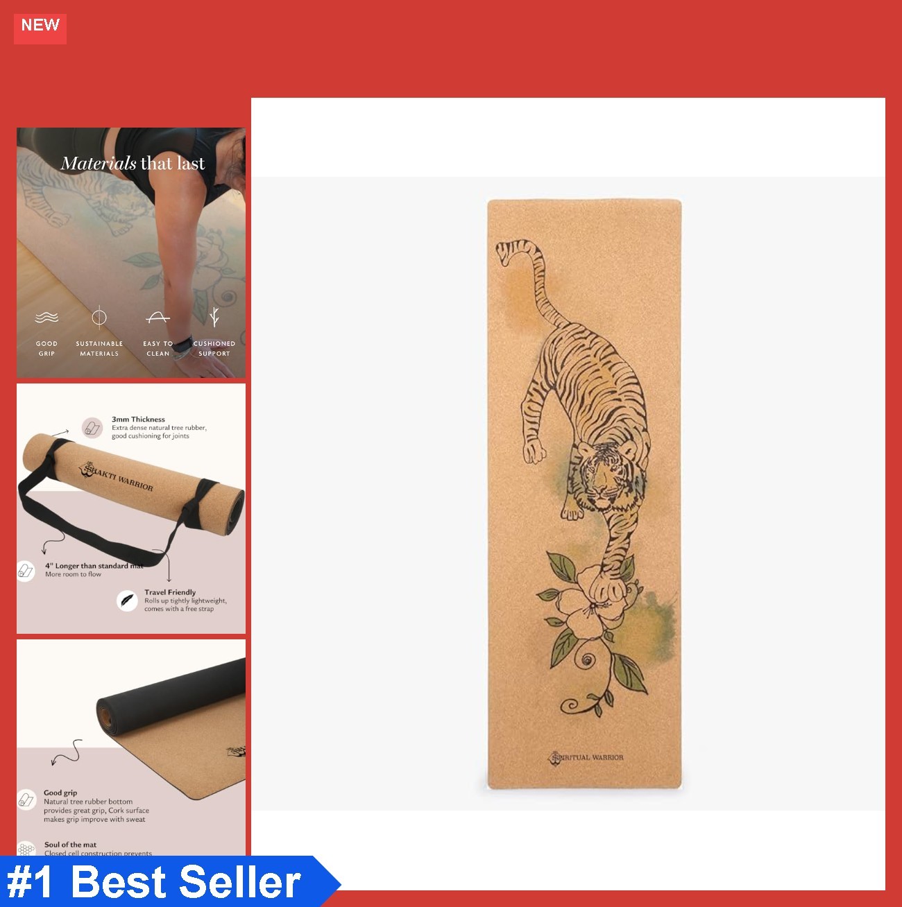 Cork Yoga Mat 72 Inch 24 Inch 3mm Non Slip Eco Friendly Natural Rubber Hot Yoga