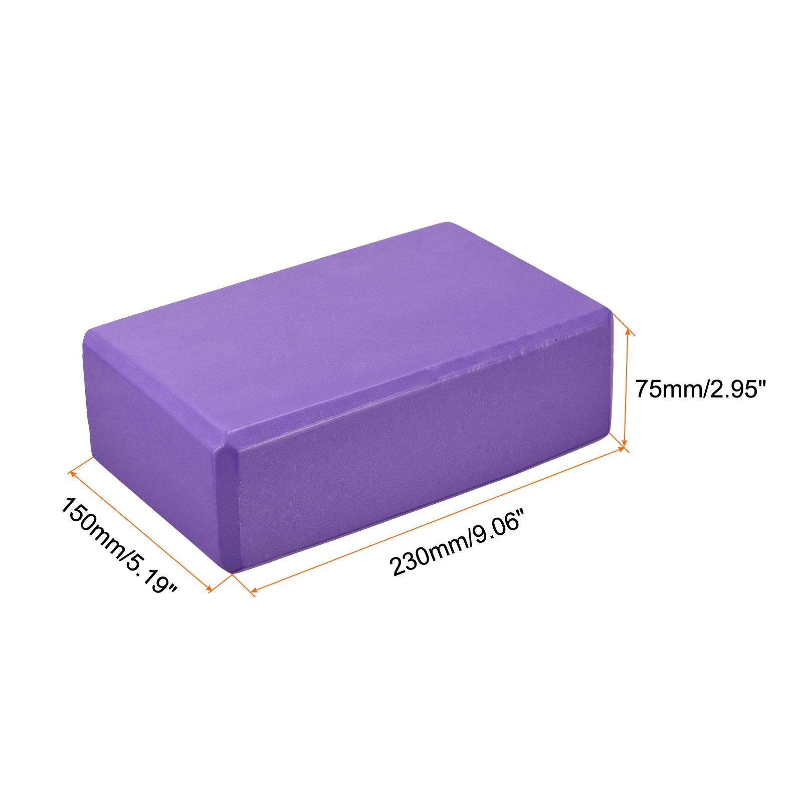 Yoga Block 9x6x3&Prime; Light Weight EVA Foam for Beginners Yogis Pilates Purple