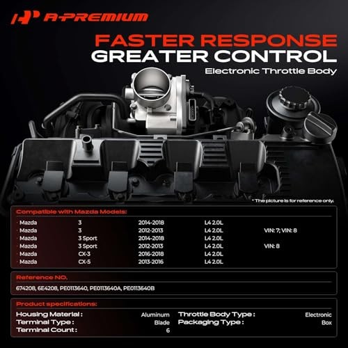 Electronic Throttle Body Compatible with Mazda CX-5 CX5 2013-2016, 3 2012