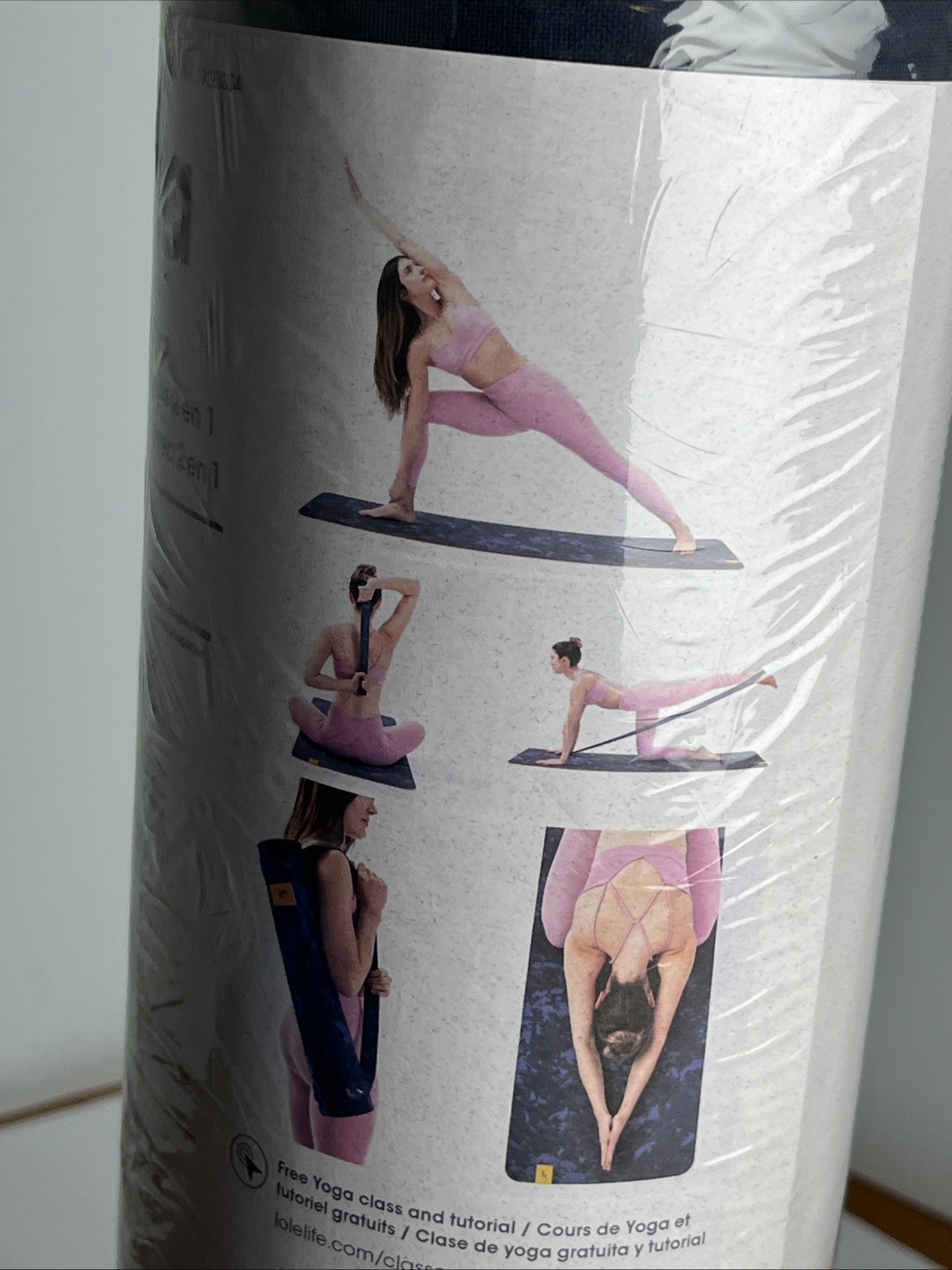 Lole Prima Yoga Mat 2-in-1 Strap Set Yellow & Blue, Non-Toxic, 6mm, 71” in x 24&Prime;