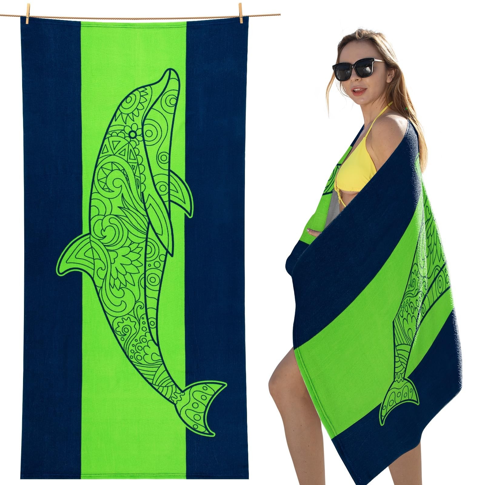 cabanana Microfiber Beach Towels Oversized – Quick Dry Beach Towels, Lightwei…