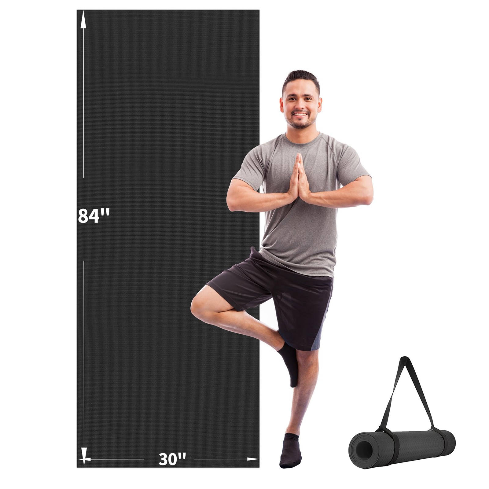 Yoga Mat for Women and Men, Extra Long and Wide Exercise Mat(84&Prime; x 30&Prime; x 1/4 …