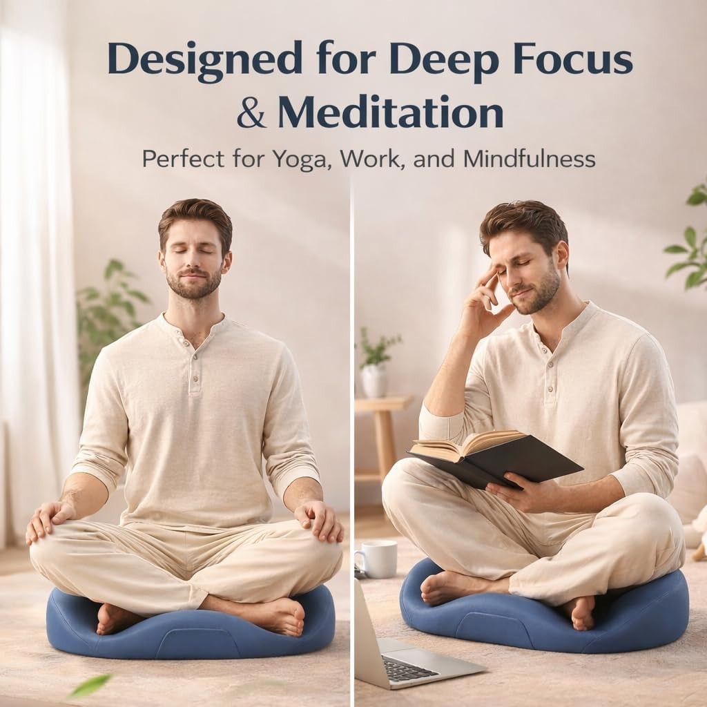 Ergonomic Meditation Yoga Cushion Zen Mind Memory Foam Posture Support Cushion