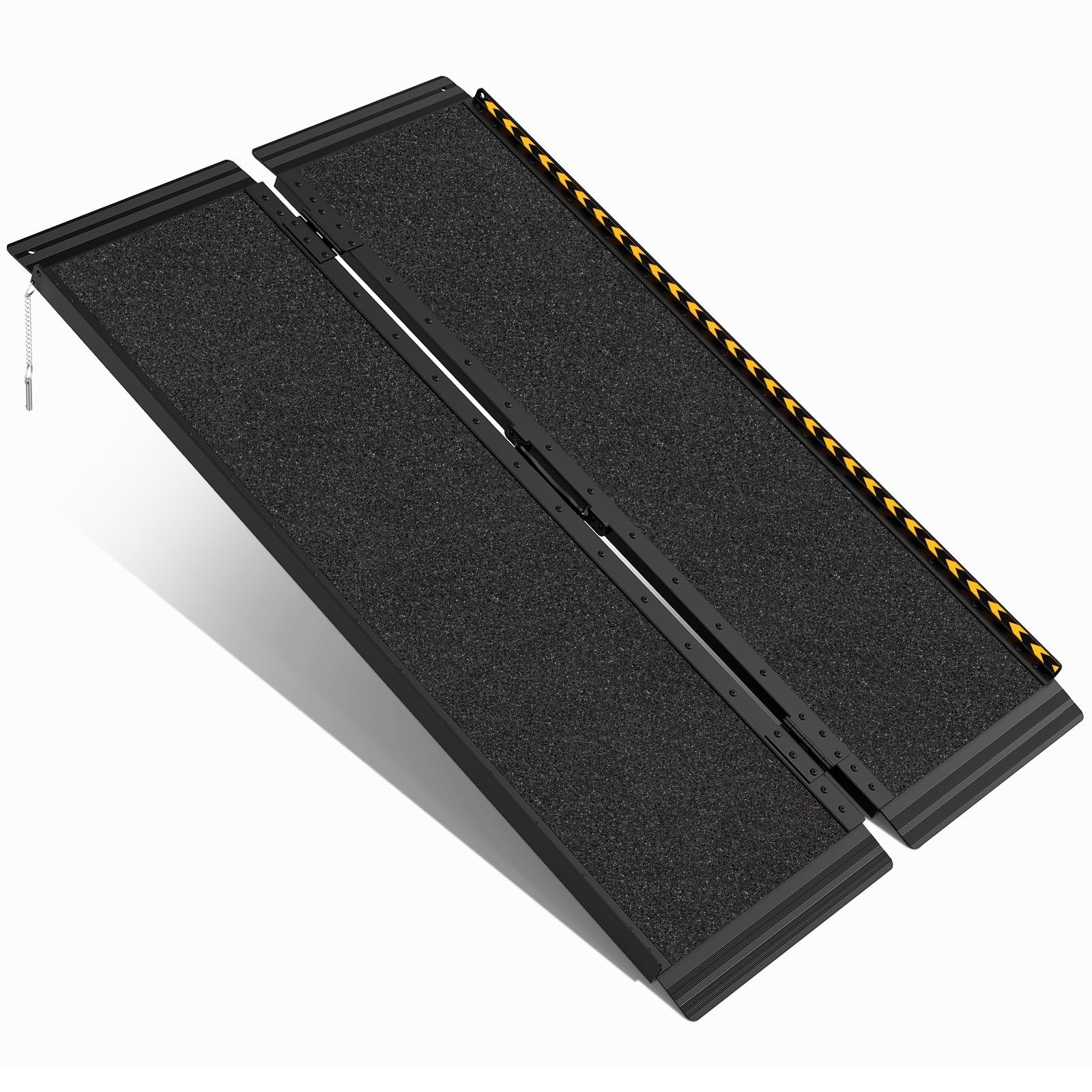 FACHNUO 4FT Wheelchair Ramp for Threshold 4-12 inches, Safe Use at Night Port…