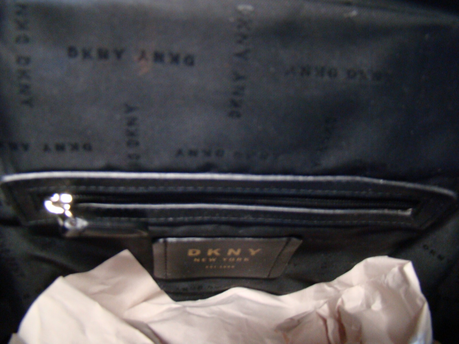 DKNY Womens Bryant Park Leather Top Zip Backpack One Size