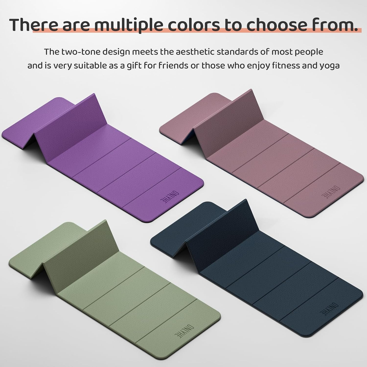 Foldable Yoga Mat (12Mm) Exercise Mats for Home Workout,Comfortable and Durable,