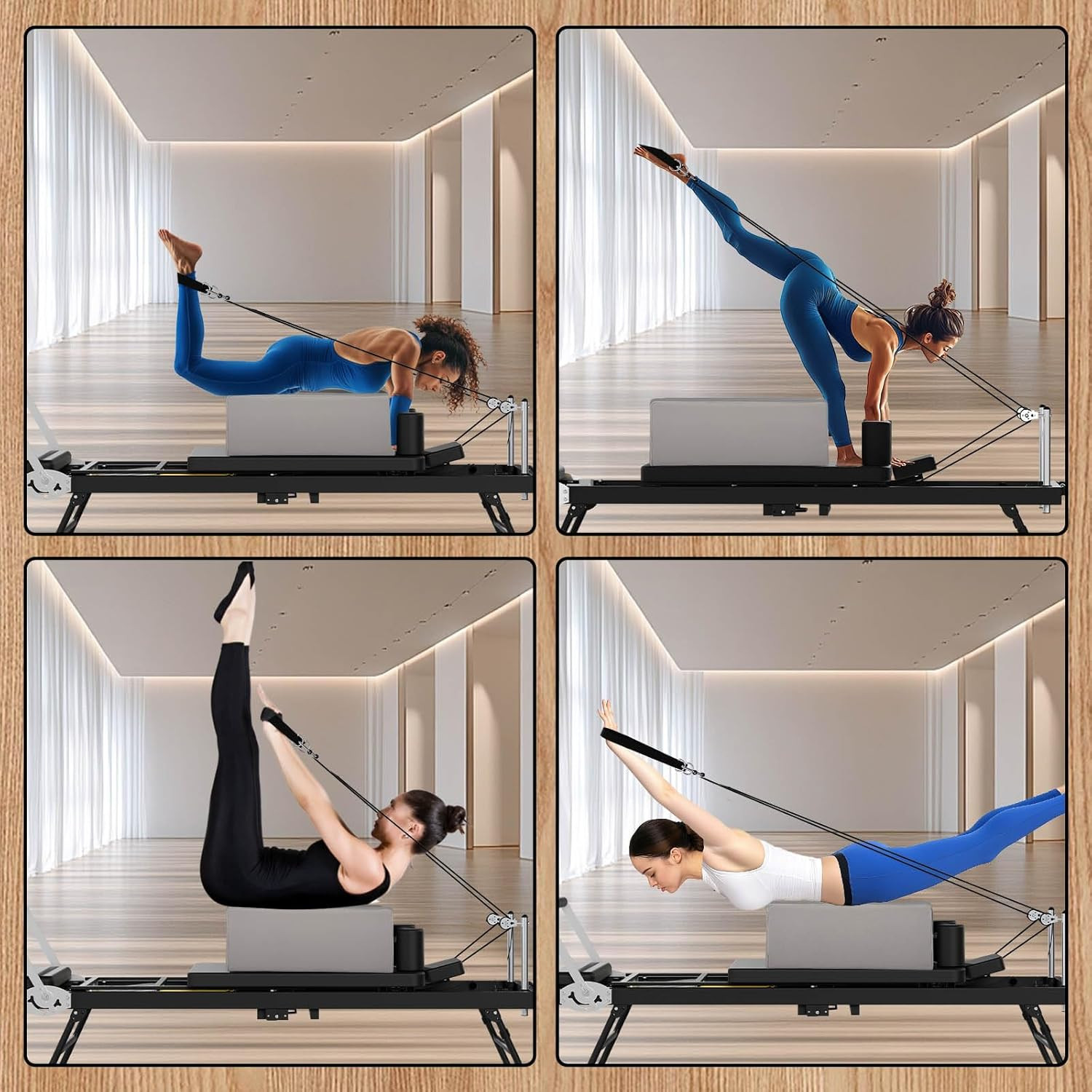 Portable Pilates Reformer Sitting Box, Non-Slip Pilates Sit Boxs for Home Workou