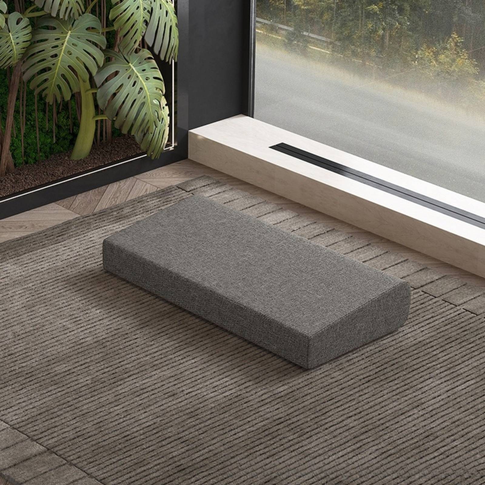 Sloped Meditation Pad Rectangular Meditation Pad Rounded Edges