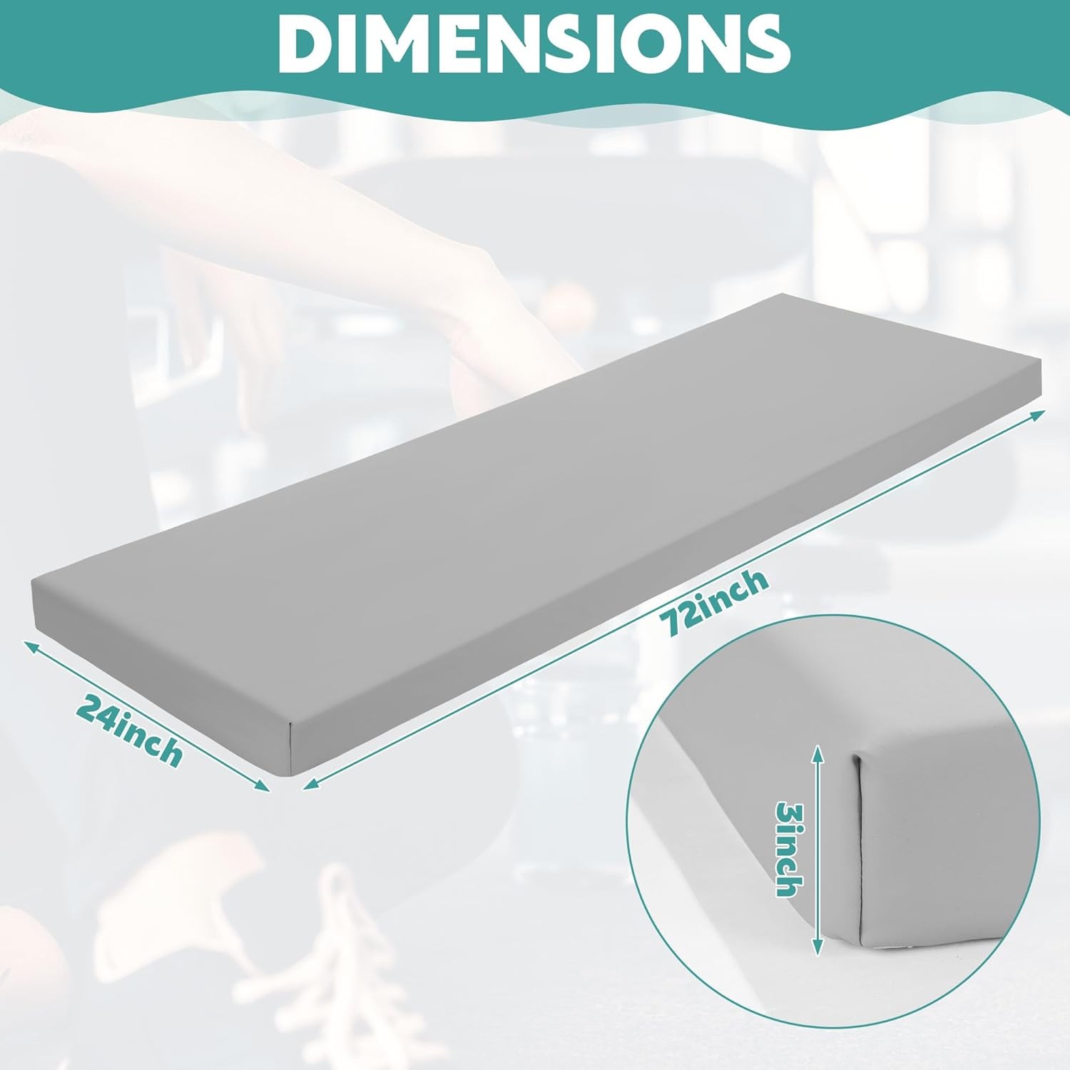 MABOZOO 3 Inch Thick Yoga Mat, Extra Gymnastics Mat With Carrying Gray