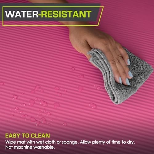 Extra Thick Yoga Mat 1/2 Inch 71×24 Inch NBR Foam Exercise Mat with Carrying
