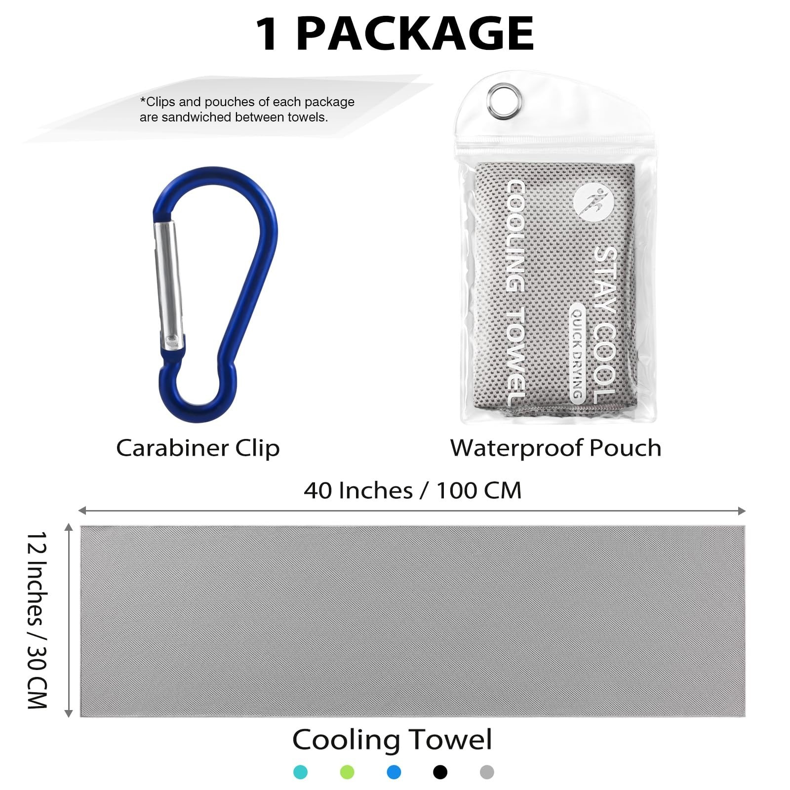 Cooling Towels – 5 Pack Gym Towels, Gym Towels for Working Out, Yoga Towel, Q…